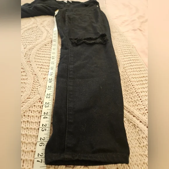 PAIGE Midnight Black Denim - Picture 3 of 7